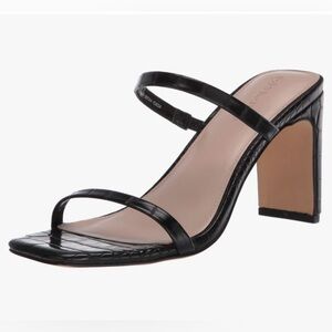 Heeled Sandal Black, The Drop Women's Avery Square Toe High